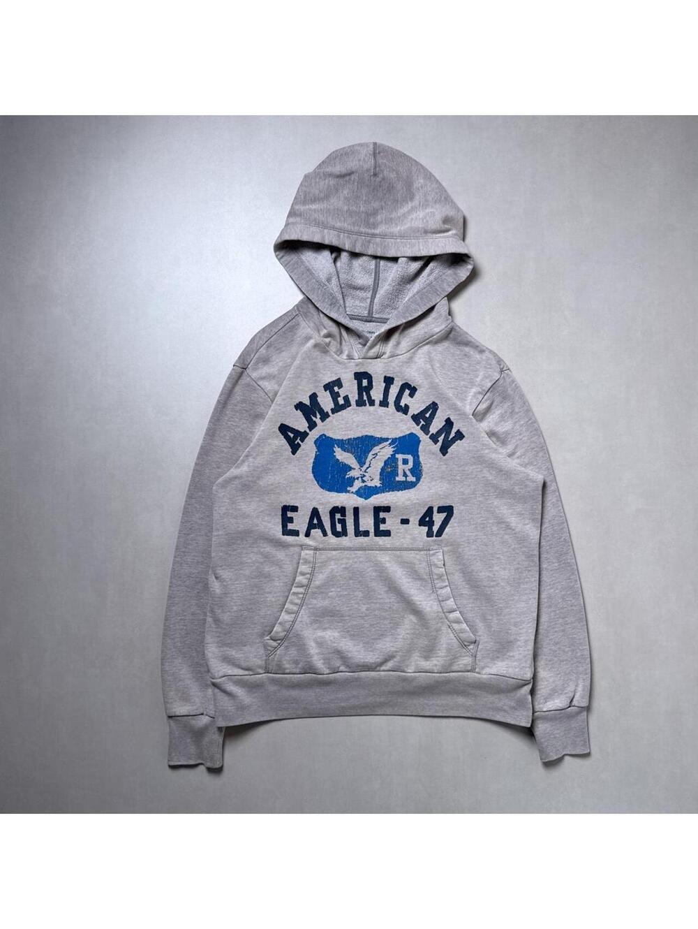 Y2K American Eagle 00s Gray Hoodie Jacket